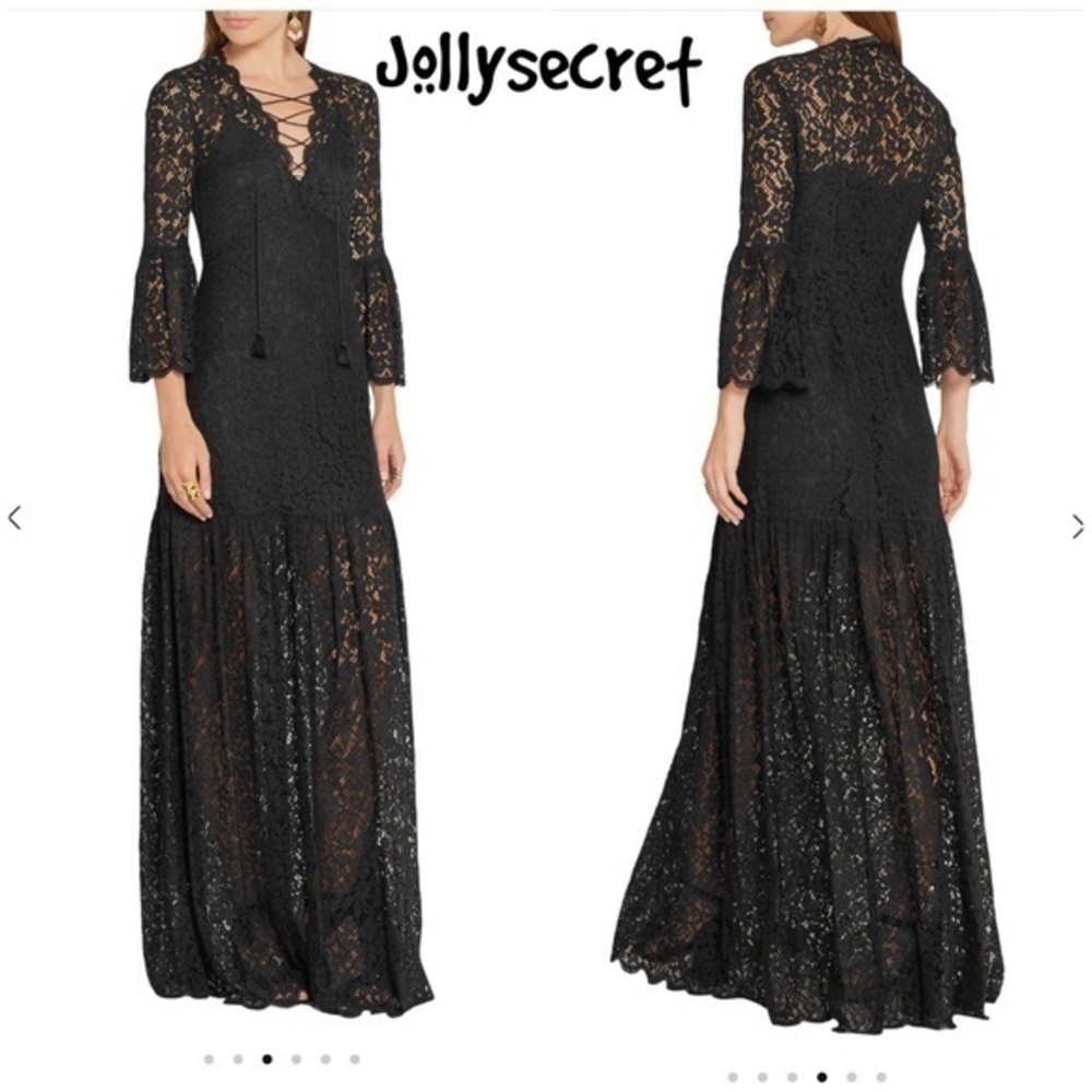💋Rachel Zoe Adoni black lace maxi dress - Picture 2 of 16
